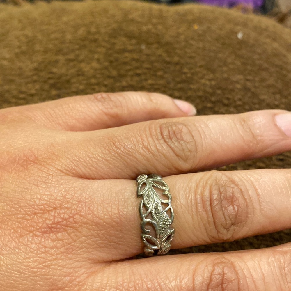 Silver Ring With Very Tiny Diamonds - image 1